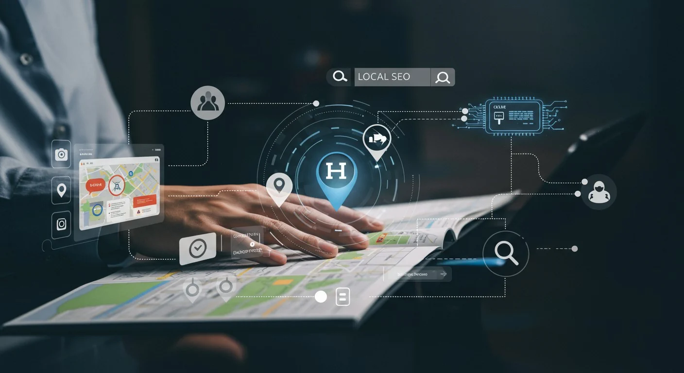 Nutzer, der in google lokal sucht